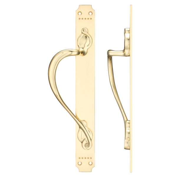 Fulton & Bray | Pull Handle on Art Nouveau Backplate