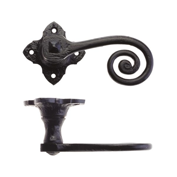 Foxcote Foundries | Curly Tail Lever on Square Rose