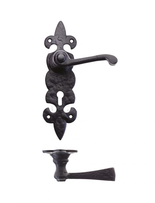 Foxcote Foundries | Levers on Fleur De Lys Backplate