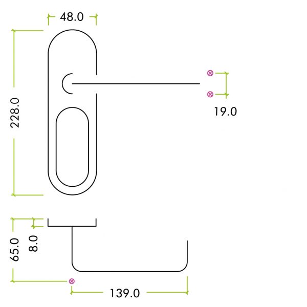Zoo | ZCSIP19 19mm RTD Lever on Inner Backplate - Image 2