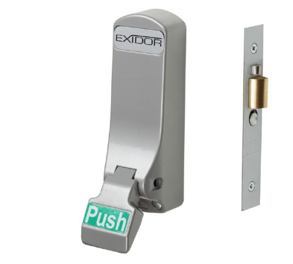 Exidor | 306 Push Pad Mortice Latch Actuator With Euro Cylinder Mortice Night Latch