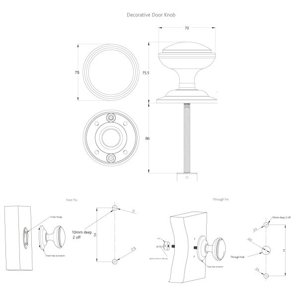 Fab&Fix | Heritage Decorative Round Door Knob - Image 2