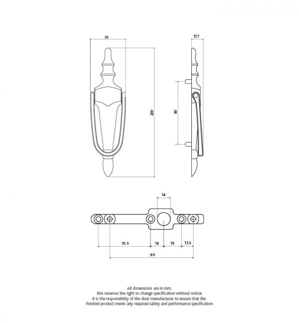 Fab&Fix | Slim Nu Victorian Urn Large Door Knocker - Image 2