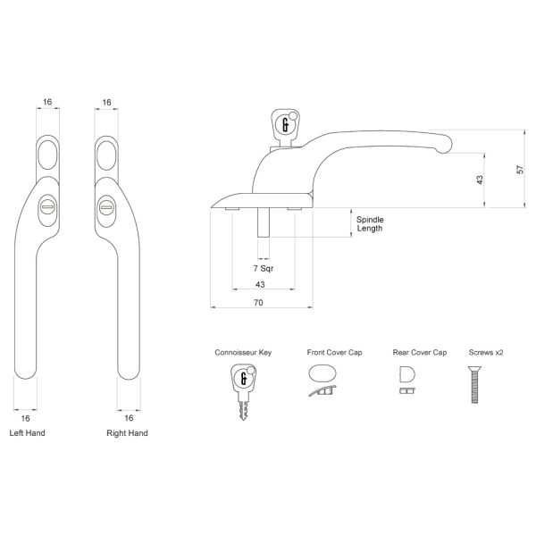 Fab&Fix | Connoisseur Locking Window Handle - Image 3