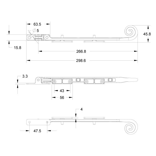 Fab&Fix | Monkey Tail Operating Window Stay Bar - Image 2