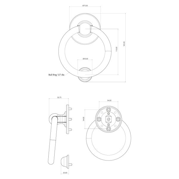 Fab&Fix | Bull Ring Door Knocker - Image 2