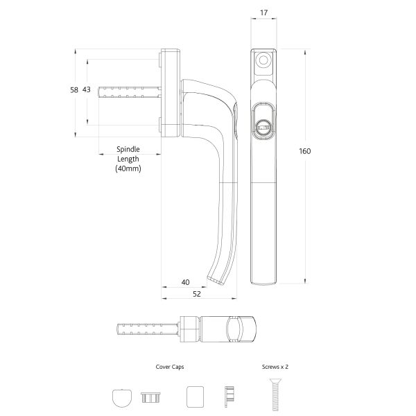 Fab&Fix | Architectural Inline Locking Window Handle - Image 3