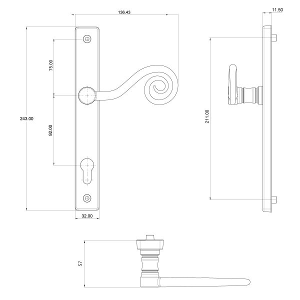 Fab&Fix | Forged Sprung Inline Door Handle - Image 4
