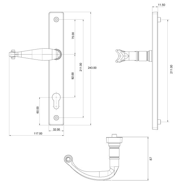 Fab&Fix | Forged Sprung Inline Door Handle - Image 3